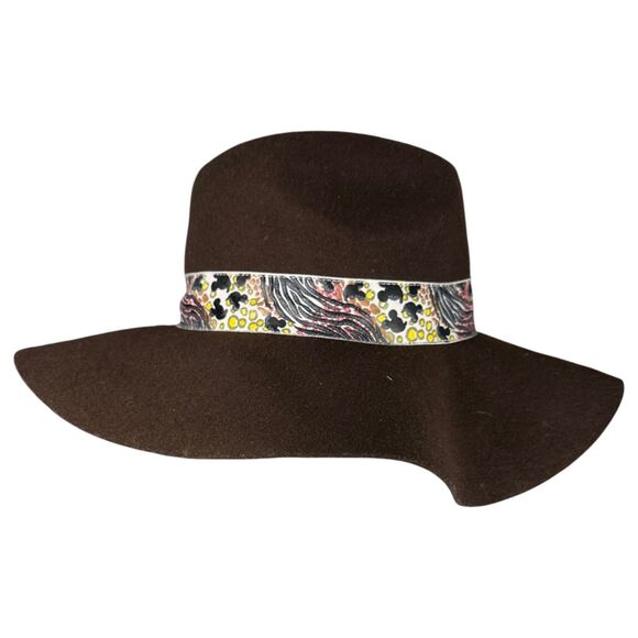 Disney Animal Kingdom Brown Wool Floppy Sun Hat One Size NEW with Tags - Picture 2 of 7